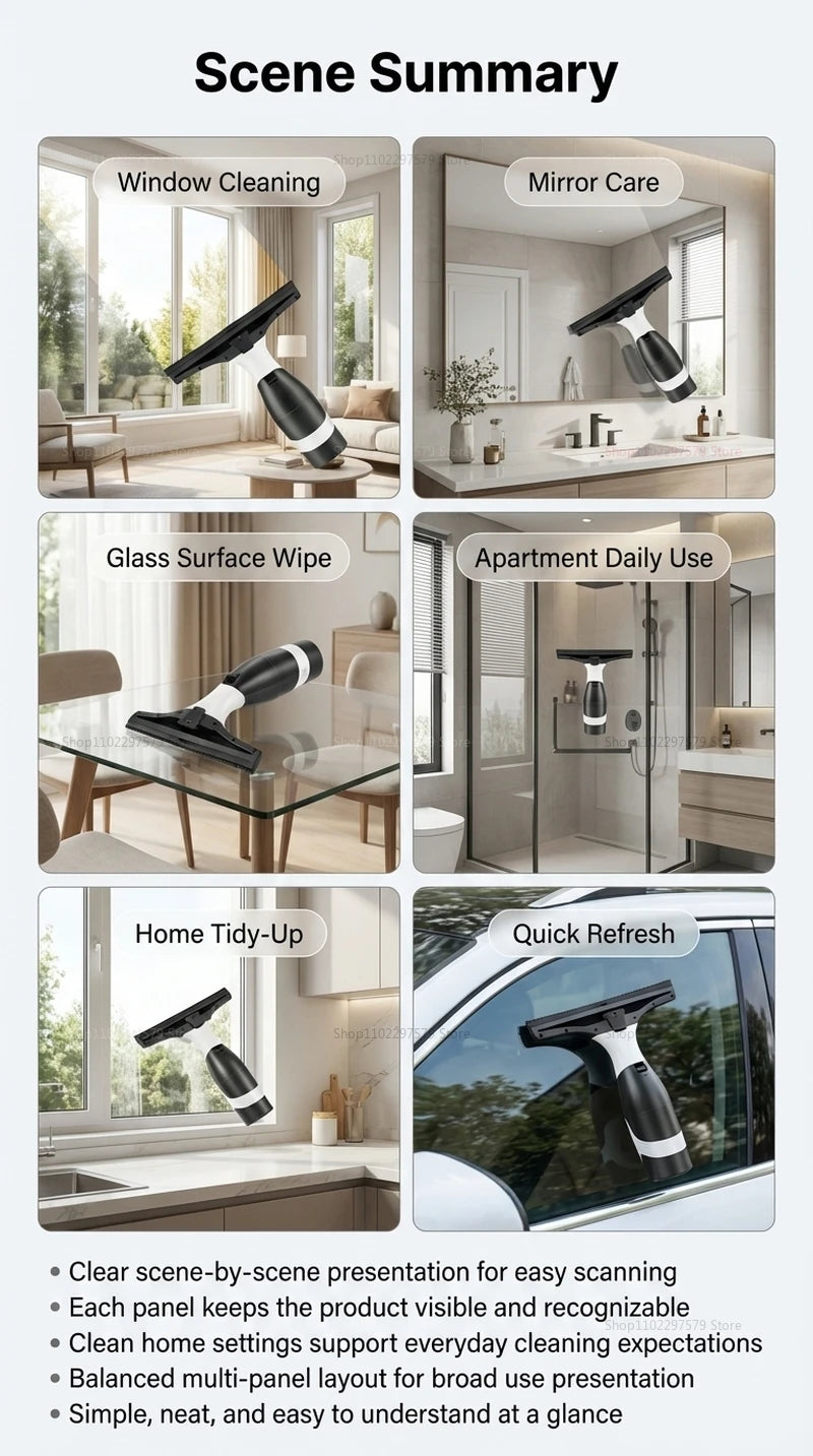 Household Cleaning Tools For Cleaning Shower Glass Tiles Strong Suction Window Cleaner Furniture Clean Essential Vacuum Cleaner