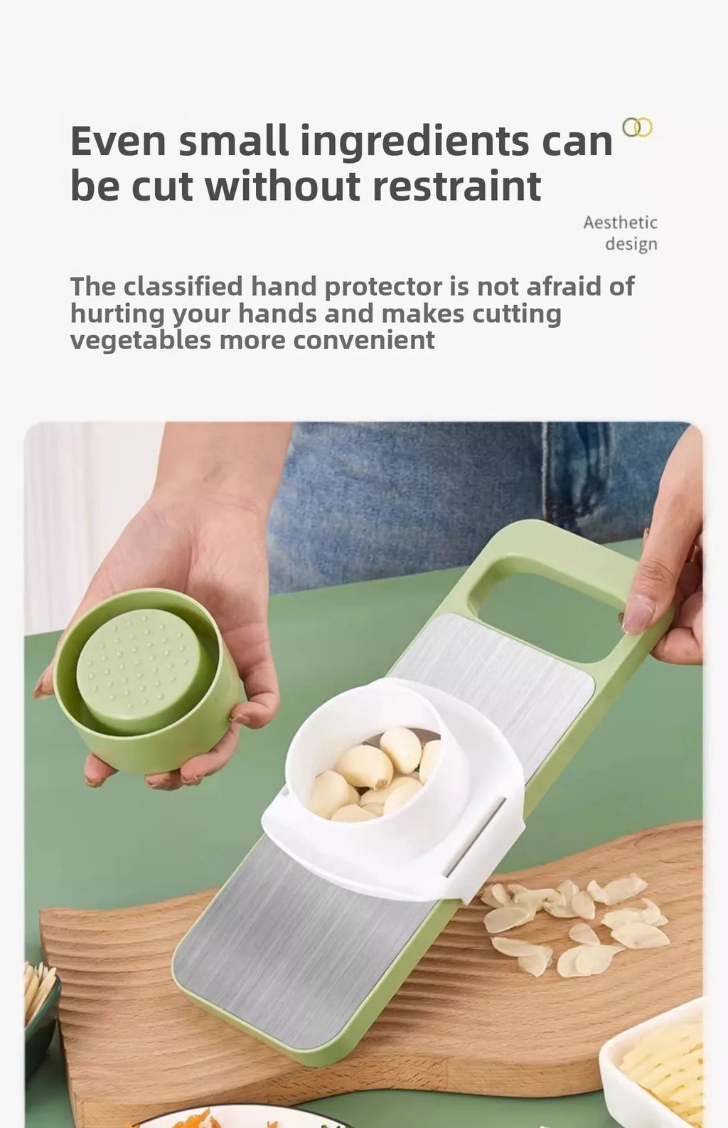 Kitchen Essentials Household Multi-functional Vegetable Cutter Shredder Stainless Steel Anti-cutting Hand Planer Slicer Slicer