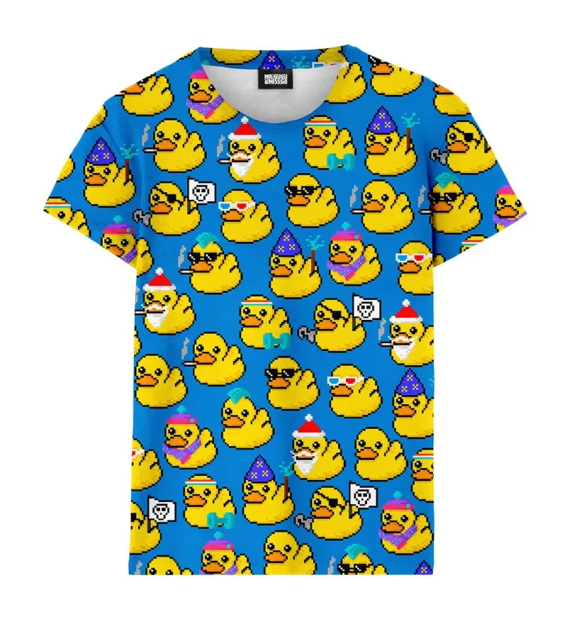 Summer Funny Duck T-Shirts Cartoon 3D Print Men Women Fashion Streetwear Oversized Short Sleeve T Shirt Kids Tees Tops Clothing