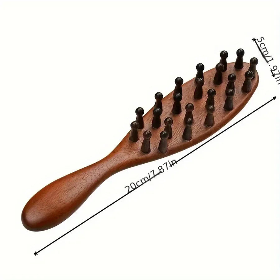 Rosewood Massage Comb: 2024 New, Dense Wooden Teeth for Pain Relief - Health & Home Care