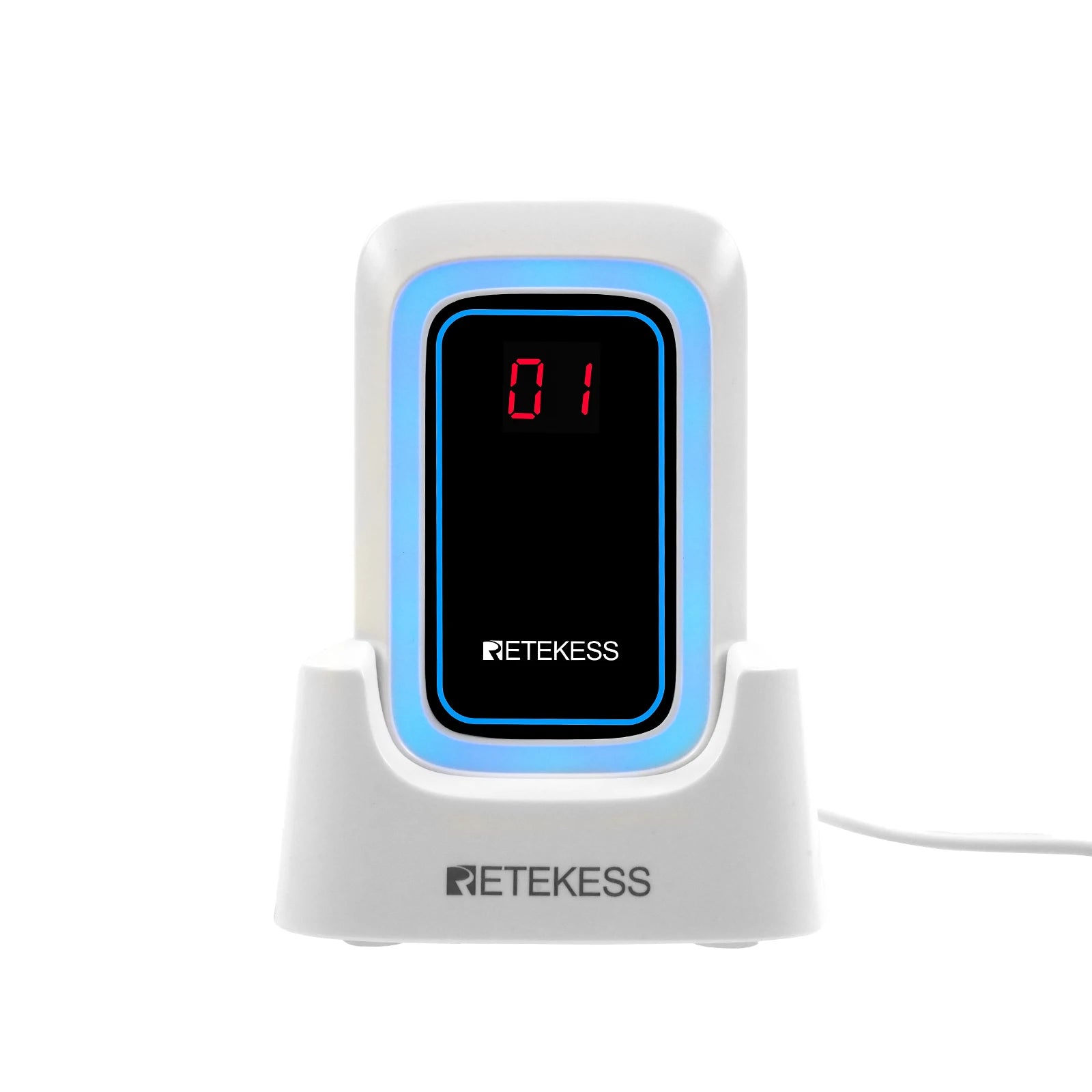 Retekess TH109S Caregiver Pager Wireless Calling System SOS Call Button Digital Display Screen For Clinic Home Care Hospital