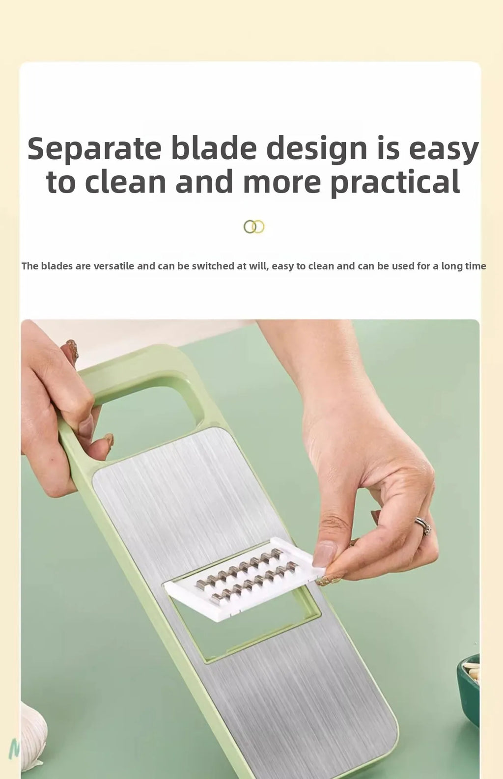 Kitchen Essentials Household Multi-functional Vegetable Cutter Shredder Stainless Steel Anti-cutting Hand Planer Slicer Slicer
