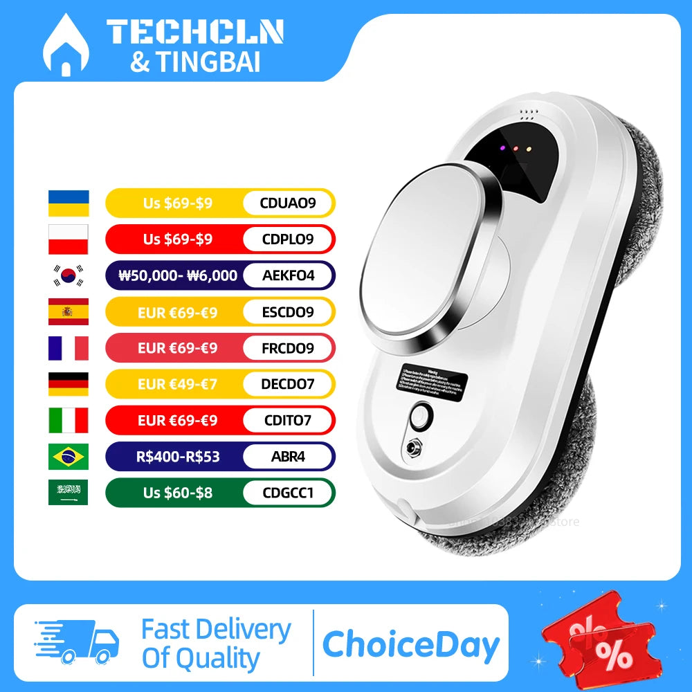 Intelligent Window Cleaning Robot Vacuum Cleaner Robot Window Cleaner Electric Glass Limpiacristales Remote Control for Home