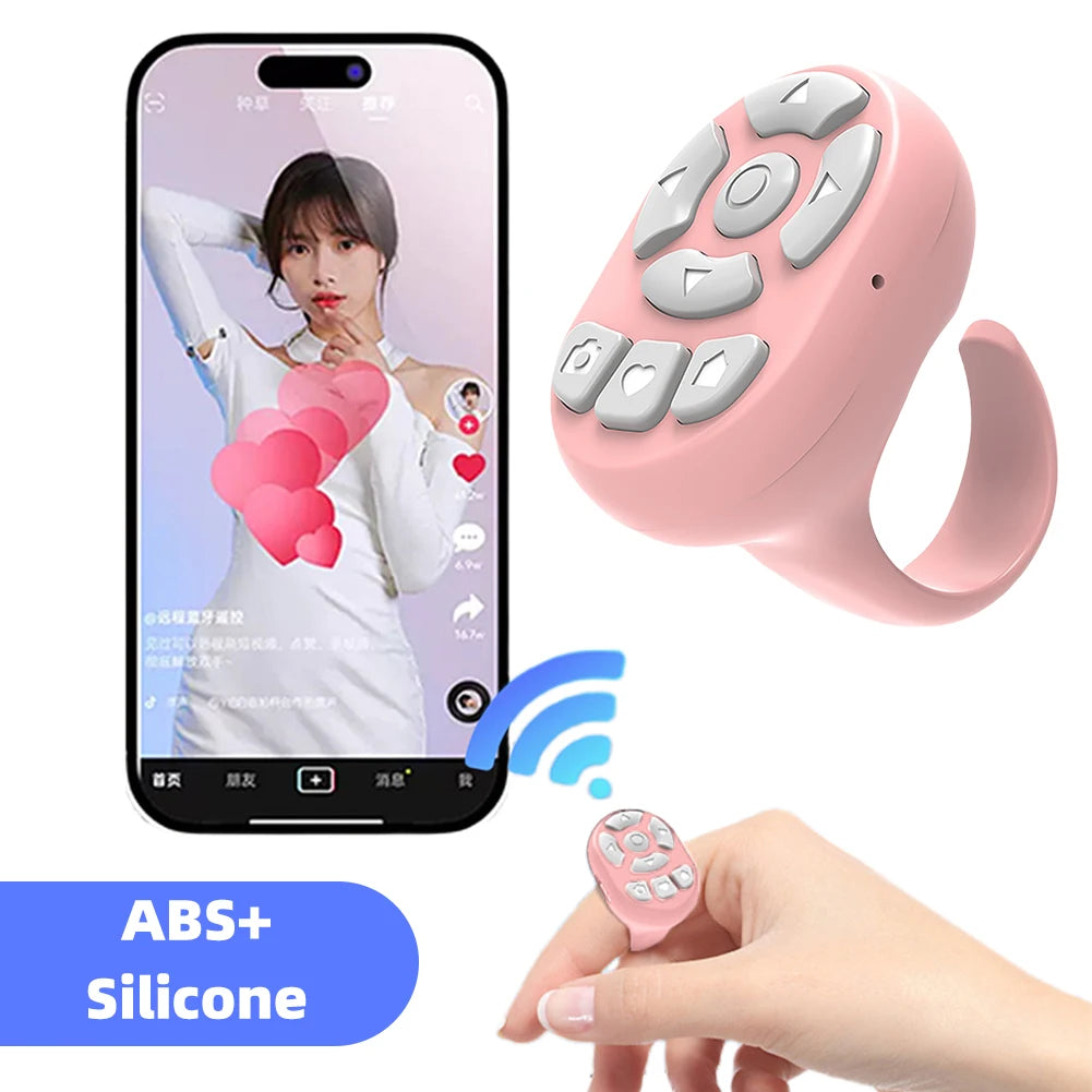 For TikTok Scrolling Ring Bluetooth Video Scrolling Remote Control E-book Page Turner Mobile Phone Selfie Camera Controller