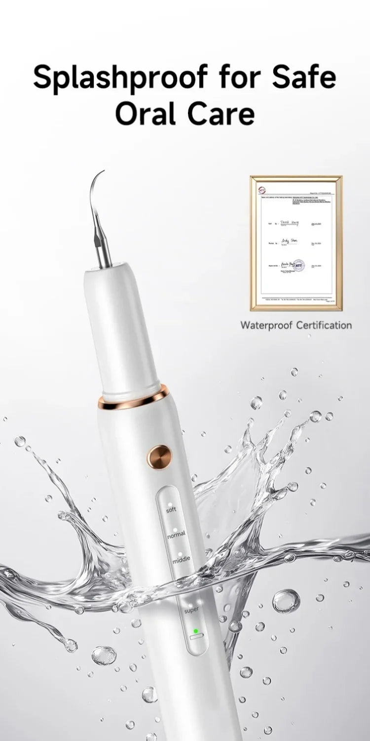 CURVY MOON T4 Electric Ultrasonic Tooth Cleaner Tartar Remover Tooth Stain Cleaning Tools Personal Teeth Whitening Home Care